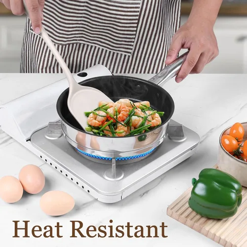 Miniatura 8 de LIANYU 8Pcs Juego de Utensilios de Cocina, Juego de Utensilios de Cocina de Silicona, Herramientas de Cocina Resistente al Calor para Utensilios
