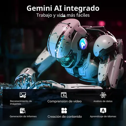 Miniatura 2 de Tablet Android 16 de 11 pulgadas con Gemini AI, T7250 Octa-Core, 24 GB de RAM + 256 GB ROM/2 TB TF, 16 MP+8 MP, pantalla IPS HD 1920 x 1200, 8000