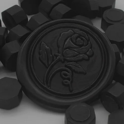 Miniatura 2 de 600 cuentas de cera negra, pellets de cera de sellado Andotopee prémium para sellos de sellos, invitaciones de boda, sobres de cartas, álbumes