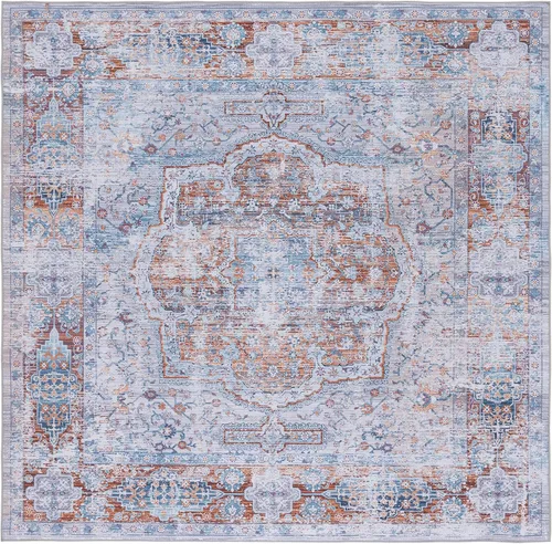 Miniatura 9 de SAFAVIEH Tucson Collection - Alfombra lavable de 2 pies 6 x 8 pies, color beige y resistente al óxido, antideslizante, ideal para zonas de alto