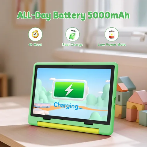 Miniatura 5 de Tablet para niños, tableta Android 15 con pantalla HD, 10.1 pulgadas, control parental y modo para niños, octa-núcleo, certificado GMS, 20 GB de RAM