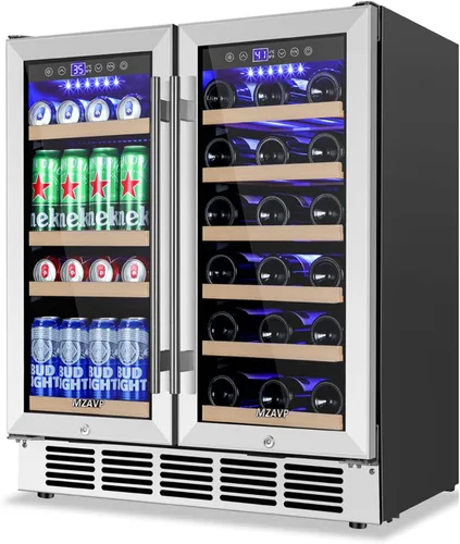 Miniatura 22 de Mini Refrigerador de Vino, Refrigerador Enfriador de Vino de 12 Botellas, Bodega de Vino Independiente para Vino Rojo y Blanco, Control