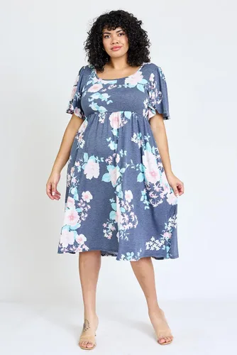Miniatura 5 de Eloges - Vestido midi floral con manga mariposa para mujer, S-3X
