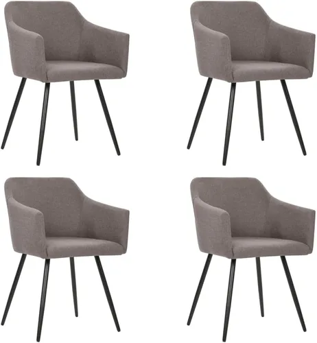 Miniatura 10 de Juego de 2 sillas de comedor, tapizadas de tela gris oscuro, sillas ergonómicas de cocina, asientos de comedor modernos, marco de metal duradero