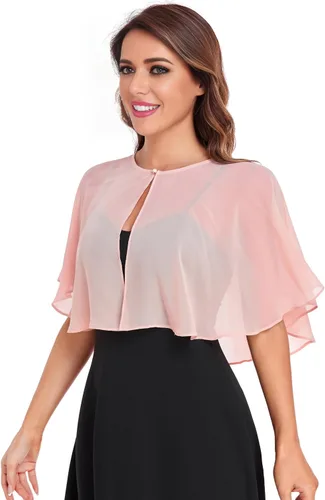 Miniatura 2 de Capelets para mujer, chales de gasa suave, chal para noche, boda, bolero