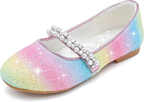 Zapatos de vestir para niñas pequeñas, zapatos de flores, zapatos de princesa, boda, fiesta, zapatos planos para niñas pequeñas y grandes