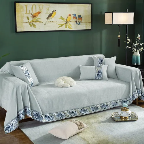 Miniatura 23 de DREAMINGO Protector de Sofá Gris Claro Fundas de Sofá para Perros Color Sólido Moderna Funda de Sofá de 2 Cojines para Loveseat Apta para Mascotas