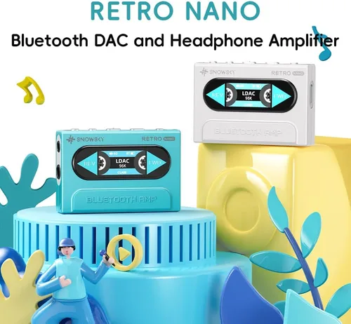 Miniatura 3 de FiiO/Snowsky Retro Nano Bluetooth USB DAC AMP con LDAC, aptX Adaptive, aptX LL (salida desequilibrada de 3.5mm y salida equilibrada de 4.4mm)