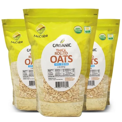 Miniatura 8 de McCabe Avena orgánica enrollada regular – Avena enrollada orgánica Rica en fibra y minerales Certificado USDA y CCOF Producto de Estados