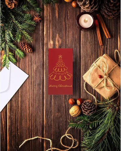 Miniatura 2 de Tarjetas de Navidad con sujetador para dinero y sobres, Árboles navideños