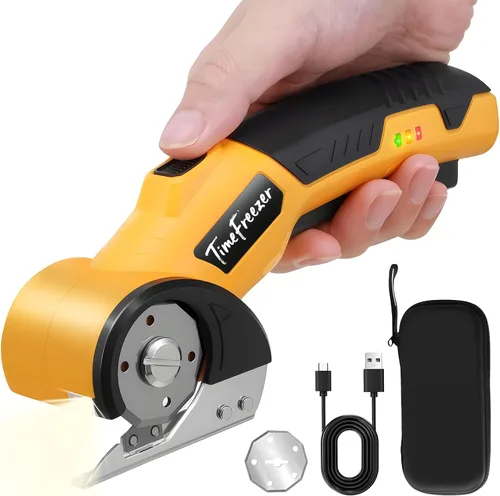 Miniatura 9 de Cortador de cartón eléctrico – ancho 1.3 pulgadas, longitud 9.06 pulgadas – Tijeras de cartón recargables adecuadas para parper, caja, cuero, tela