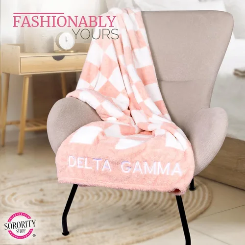 Miniatura 4 de Sorority Shop Zeta Tau Alpha - Manta gruesa a cuadros, suave, acogedora y cómoda, regalo para mujeres, 50 x 62 pulgadas