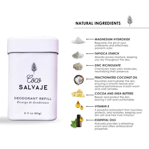 Miniatura 5 de Desodorante natural sin aluminio para mujeres y hombres con magnesio Vegano hipoalergénico Barra desodorante segura para el embarazo