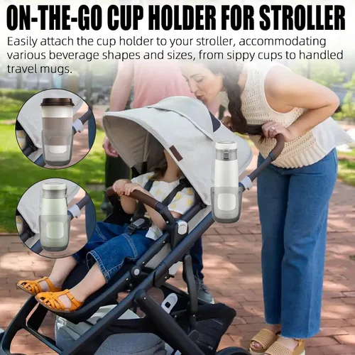 Miniatura 6 de Portavasos para cochecito de bebé compatible con Uppa-Baby Vista, Cruz, Minu Strollers Accesorio para portavasos Vista V2, Cruz V2, MinuV2