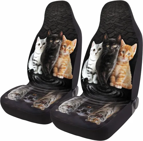 Miniatura 72 de GENANY Horror Nightmare Skellington - 2 fundas de asiento delantero para automóvil, camión, SUV, regalos de Navidad, funda de asiento de cubo