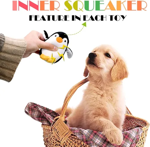 Miniatura 3 de SHARLOVY Juguetes chirriantes para perros pequeños, juguete de peluche para cachorros, lindo juguete masticable para cachorros para la dentición