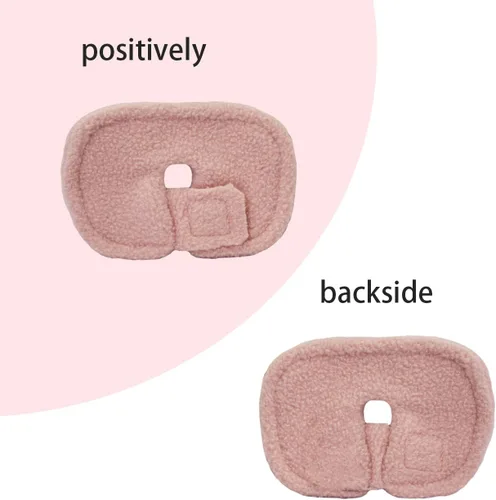 Miniatura 3 de Paquete de 3 almohadillas para traqueotomía, fundas reutilizables para tubo de traqueotomía, almohadillas de soporte para tubo de traqueotomía, Rosa