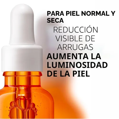 Miniatura 8 de La Roche-Posay Suero puro de Vitamina C al 12% para cara con ácido hialurónico y ácido salicílico, suero facial hidratante, aumenta la luminosidad