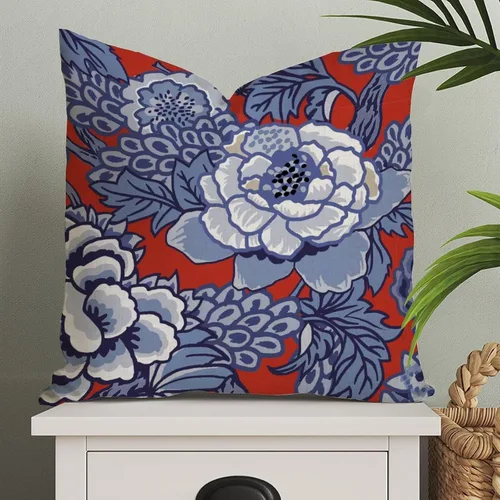Miniatura 40 de ArogGeld Fundas de Almohada Euro Sham Florales Verde y Blanco Gris Estilo Chinoiserie Funda de Almohada Asiática Funda de Cojín Decorativo 18x18