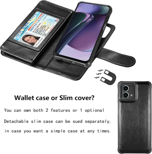 Miniatura 4 de Njjex Funda tipo cartera para Motorola Moto G Stylus 2023 5G, para Moto G Stylus 2023 5G, [9 ranuras para tarjetas] Funda de piel sintética