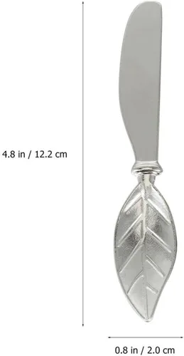 Miniatura 5 de Kichvoe Juego de 3 espátulas de queso de aleación de zinc para untar, utensilios de cocina portátiles para uso doméstico y restaurante, 4.80 x 0.78