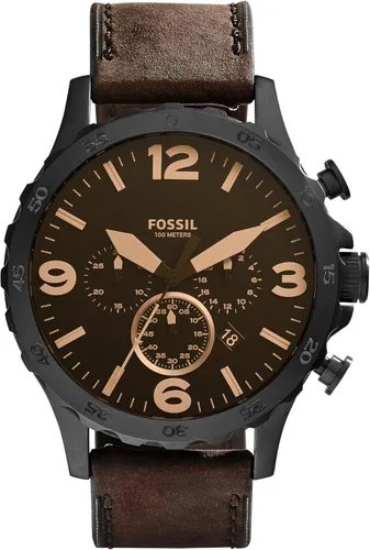 Miniatura 12 de Fossil Men's Nate Quartz Watch, Oversized Stainless Steel Chronograph Watch for Men