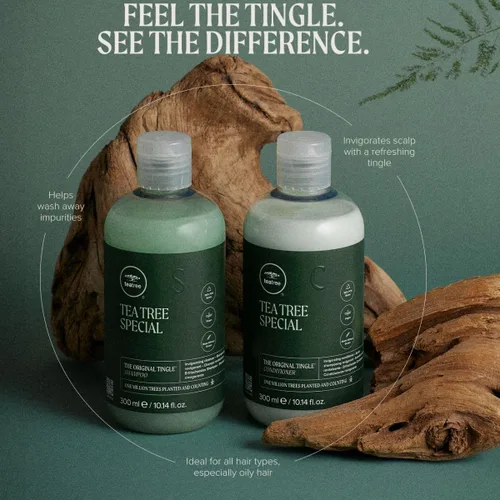 Miniatura 3 de Champú especial de Tea Tree, Limpieza profunda, Refresca el cuero cabelludo, Para todo tipo de cabello, especialmente cabello graso
