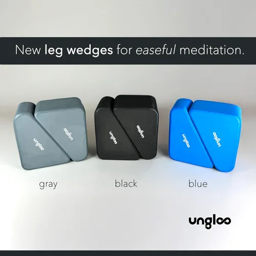 Miniatura 5 de Ungloo Cuñas de bloque de yoga de apoyo para meditación sentada: eleva las rodillas, reduce la presión de la cadera y mejora la postura de las Gris