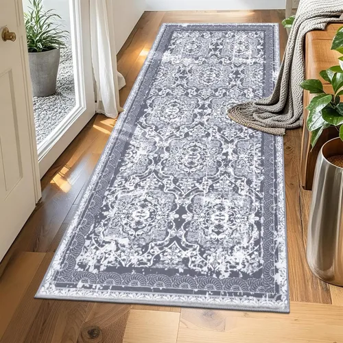 Miniatura 73 de Vaukki - Alfombra de pasillo, suave y peluda, alfombra antideslizante lavable, para lavandería, cocina, granja, baño, entrada y dormitorio