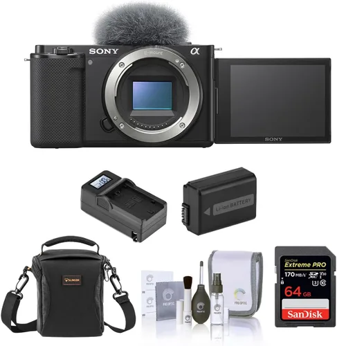 Miniatura 9 de Sony ZV-E10 APS-C Cámara de vlogging con lente intercambiable sin espejo, color negro - Paquete con tarjeta SD de 64 GB, bolsa de hombro, batería