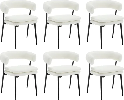 Miniatura 13 de Shunzhi Juego de 2 sillas de comedor modernas de cuero verde tapizadas, cómodas sillas de cocina, sillas auxiliares sin brazos con respaldo abierto