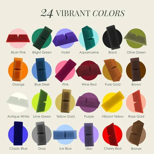 Miniatura 2 de Hearth & Harbor - Tinte natural para velas de cera de soya, 24 bloques populares de tinte de color para cera de soya, bloques altamente Bloques