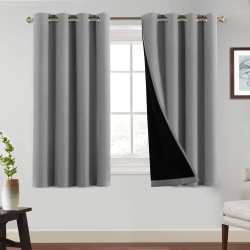 Miniatura 17 de PrinceDeco Paneles de cortina 100 % opacas de 108 pulgadas de largo, completamente opacos, tratamiento de ventana, cortinas forradas con aislamiento
