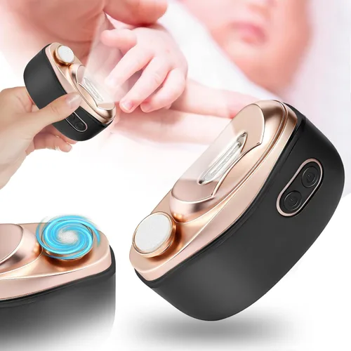 Cortaúñas eléctrico, 3 en 1 para bebé, cortaúñas eléctrico, inteligente y fácil con luz LED y clip de uñas para personas, adultos, personas mayores,