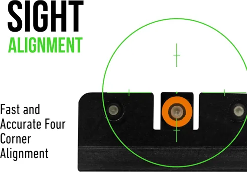 Miniatura 4 de XS SIGHTS R3D - Vista nocturna de tritio para pistolas S&W M&P, Sig, Canik, Taurus y HK, tritio delantero y trasero que brilla en la oscuridad