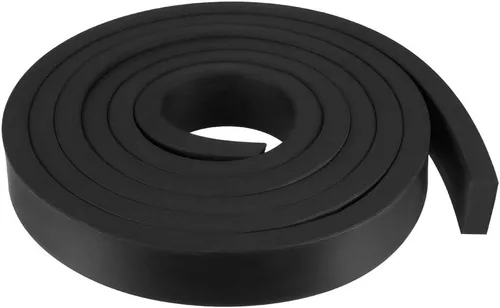 Miniatura 68 de uxcell Tira de sello de goma rectangular maciza, 0.197 in de ancho, 0.118 in de grosor, 3.3 ft de largo, color negro