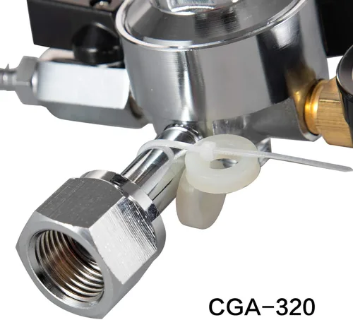 Miniatura 5 de Regulador de CO2 de barril de cerveza CGA320 - Regulador Kegerator de la marca LUCKEG con válvula de alivio de presión de seguridad, incluye línea