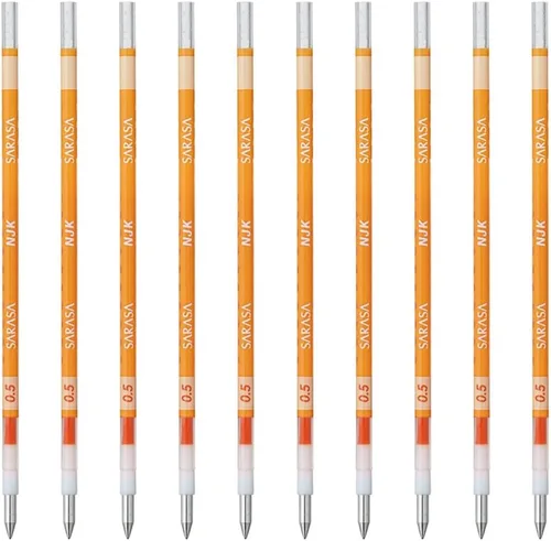 Miniatura 12 de Zebra BRNJK5BK - Recambio para bolígrafo, Sarasa, NJK-0.5, negro, 10