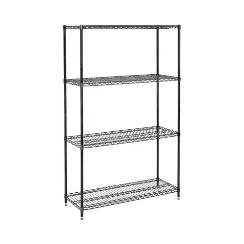 Miniatura 12 de Nexel Unidad de Estantería de Alambre Ajustable Económica, 4 Niveles, Estante de Almacenamiento Comercial Certificado NSF, 18" x 48" x 74", Epoxi