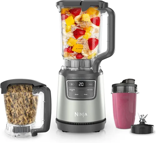 Miniatura 11 de Ninja Licuadora, sistema de cocina compacto, 1200 W, 3 funciones para batidos, masa y bebidas congeladas con Auto-IQ, jarra de licuadora de 72 oz*