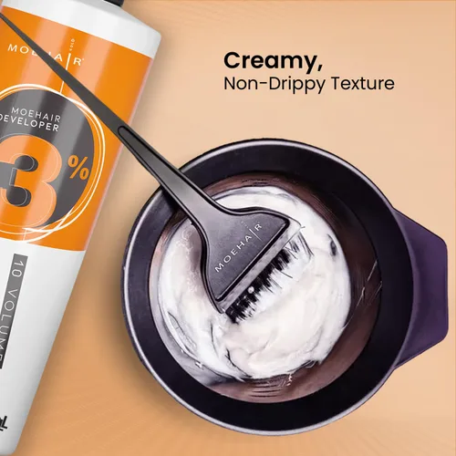 Miniatura 5 de MOEHAIR Desarrollador de color para el cabello 3% de peróxido de hidrógeno, revelador de crema de 10 volúmenes para teñir y decolorar el cabello