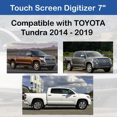Miniatura 2 de SCREENTRONICS Digitalizador de cristal de pantalla táctil de 7 pulgadas, repuesto compatible para Toyota Tundra 2014-2019 Radio Navegación de 8 pines