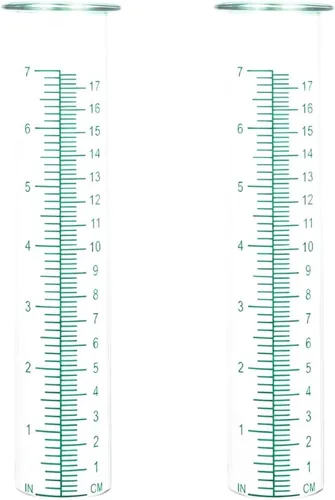 Miniatura 16 de Tubo de Vidrio de Repuesto para Pluviómetro de Capacidad de 7'', 2 Piezas Tubos de Repuesto para Pluviómetro para Jardín Patio Exterior