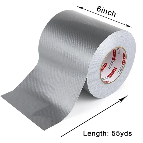 Miniatura 3 de JIALAI HOME Cinta adhesiva de 6" de ancho, cinta adhesiva de 6 pulgadas de ancho resistente al agua de 55 yardas (164 pies) plateada, resistente a