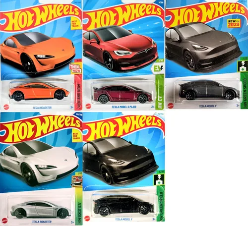 Miniatura 7 de Hot Wheels Matchbox Tesla y otros vehículos eléctricos a escala 1:64, paquete de autos fundidos a presión, varios modelos, vehículos de juguete
