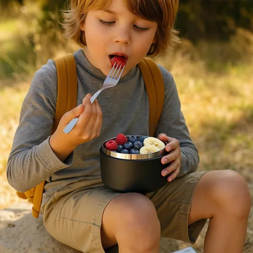 Miniatura 2 de Termo de sopa de 12 onzas para comida caliente para niños, tarro de comida aislado al vacío, termo de sopa sin torsiones para comida caliente