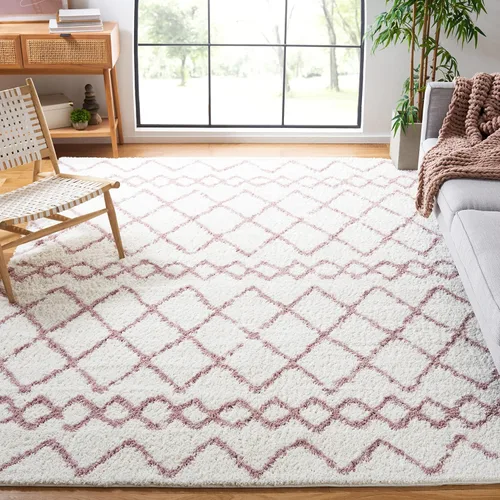 Miniatura 9 de SAFAVIEH Berber Shag Collection BER165C - Alfombra marroquí que no desprende pelusa, felpa de 1.25 pulgadas de grosor, para sala de estar