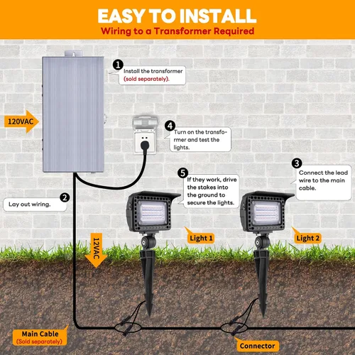 Miniatura 8 de Gardenreet Luces de inundación de paisaje de bajo voltaje de 12 V LED para exteriores, arandela de pared, 5/10/15/20 W 3CCT ajustable, iluminación