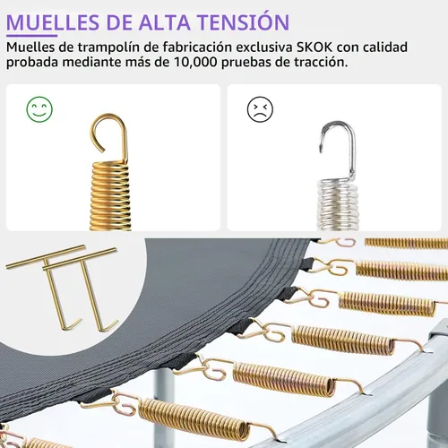 Miniatura 4 de SKOK Trampoline for Kids,400LBS Outdoor Trampoline with Net-ASTM Approved Trampoline for Children and Adults Púrpura