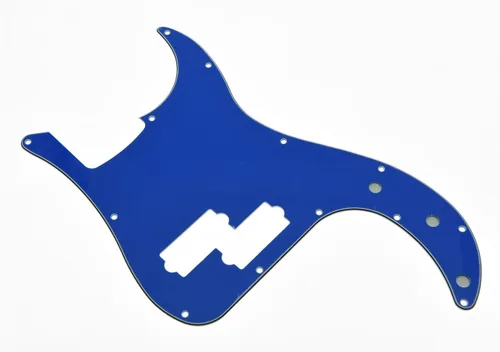 Miniatura 5 de KAISH: Golpeador de 13 agujeros estilo P Bass, placa de rasguño para bajo PB, rejilla negra/blanca para Fender Precision Bass de EE. UU./México
